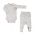 Legginsy i body kopertowe w kolorze delikatnego błękitu (Pale Blue) z zestawu prezentowego dla noworodka w rozmiarze 56