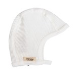 Miękka, bawełniana czapeczka dla noworodka Gentle White