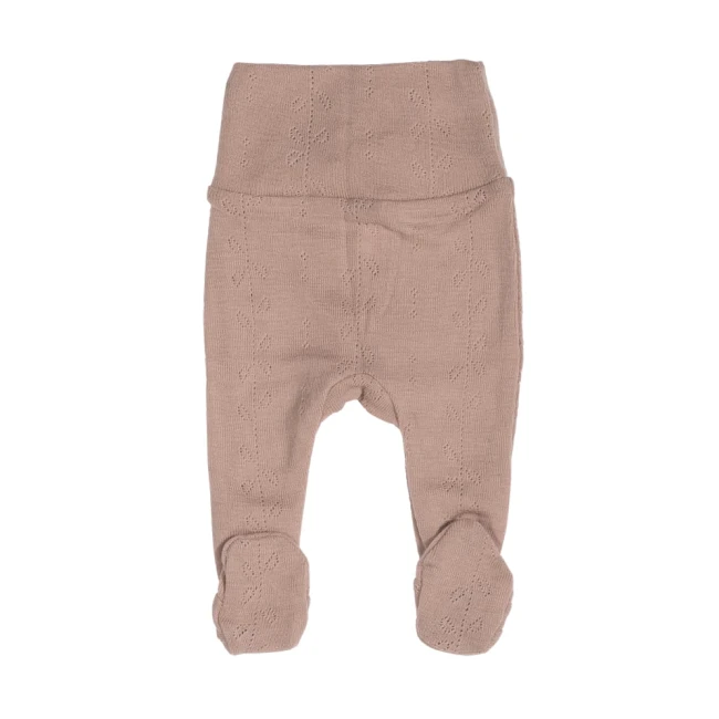 Legginsy ze stópkami 100% wełna Merino Burnt rose