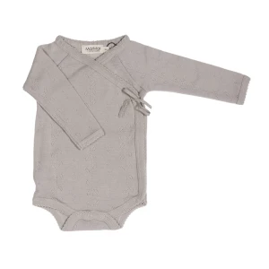 Body kopertowe z długim rękawem 100% wełna Merino Soft Dove