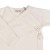 Zbliżenie na body kopertowe z długim rękawem 100% wełna Merino Natural