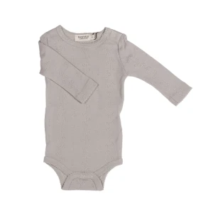 Body z długim rękawem 100% wełna Merino Soft Dove