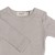 Zbliżenie na body z długim rękawem 100% wełna Merino Soft Dove