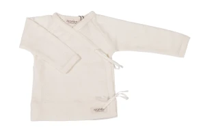 Kaftanik kopertowy z długim rękawem 100% wełna Merino Natural