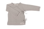 Kaftanik kopertowy z długim rękawem 100% wełna Merino Soft Dove