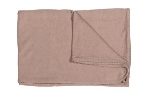 Kocyk mgiełka 100% delikatna wełna Merino Burnt Rose